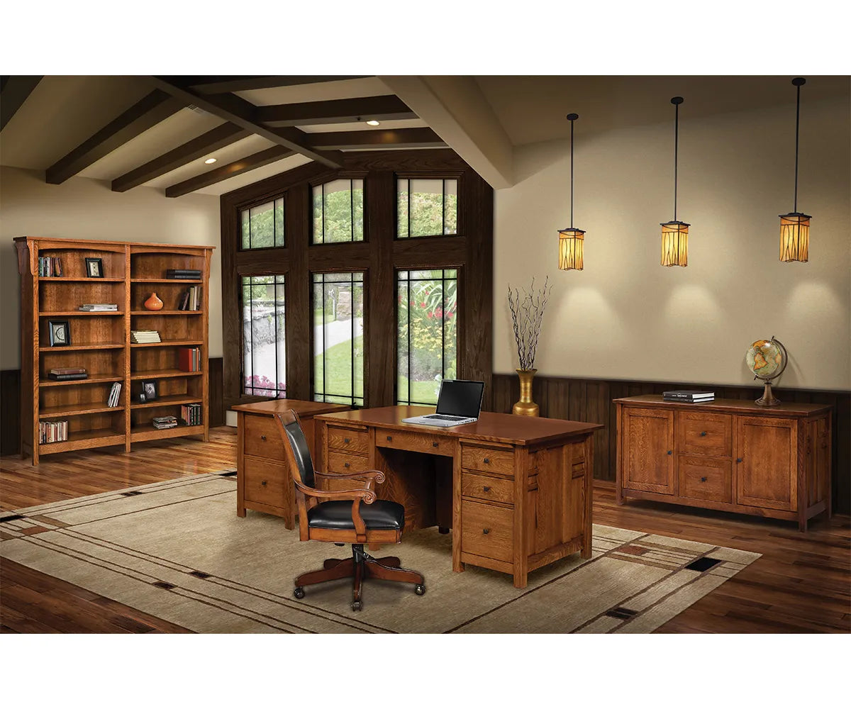 SFC Amish Kascade Single Pedestal Desk