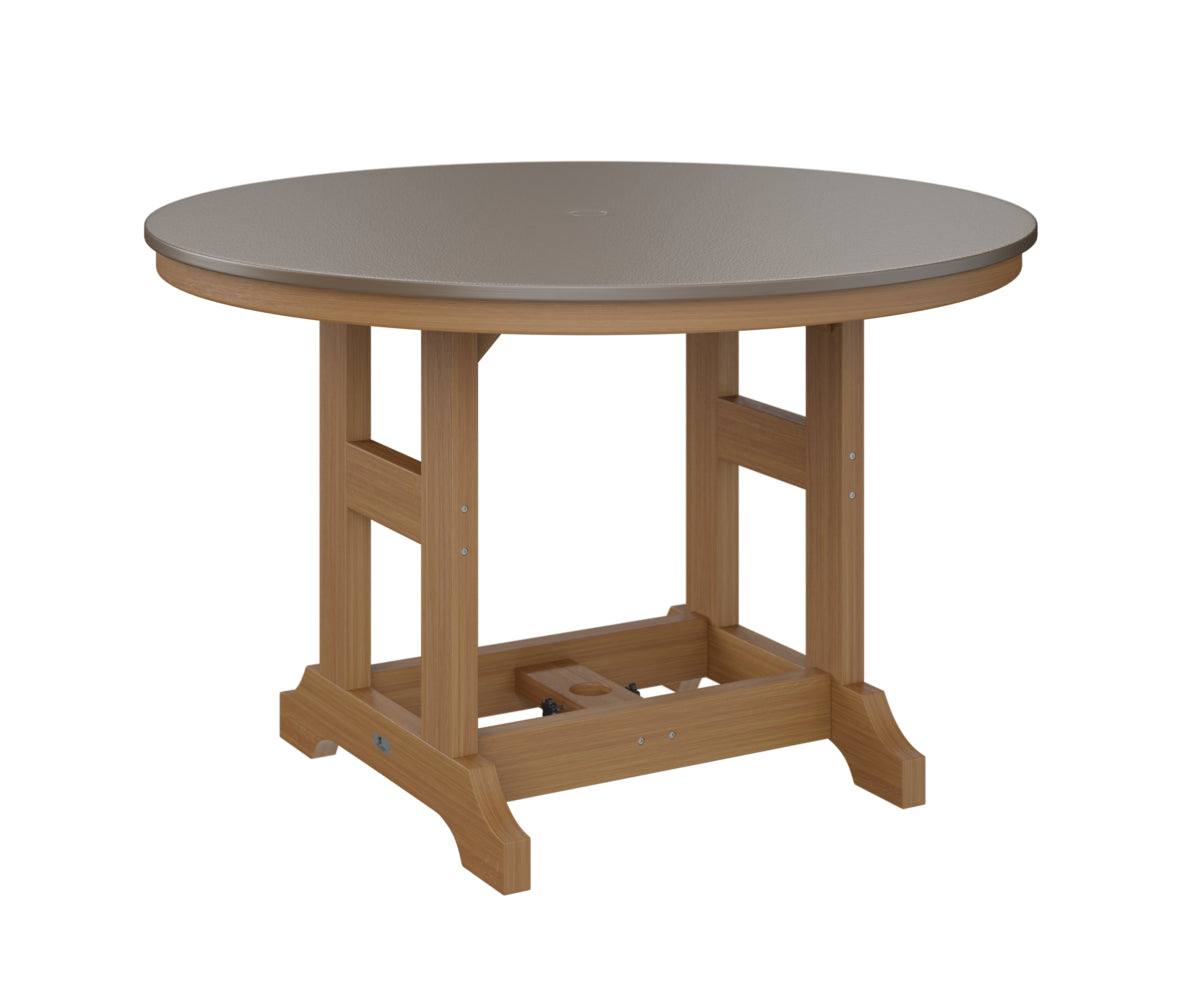 Garden Classic 48" Round Table Dining Height Hammered Top