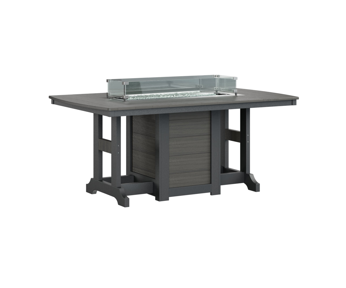 Garden Classic 44" x 72" Rectangular Fire Table Counter Height