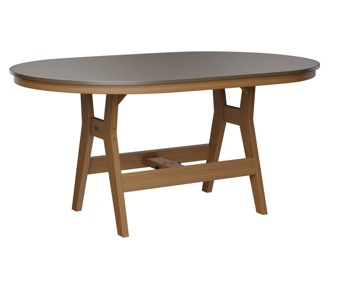 Harbor 44" x 64" Oblong Table Bar Height Hammered Top