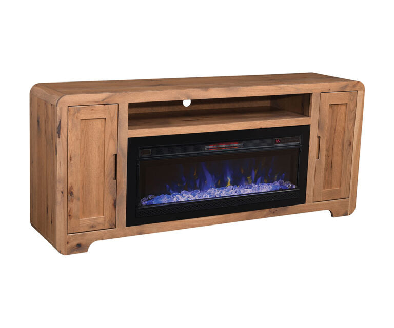 SFC Amish Europa TV Stand with Fireplace