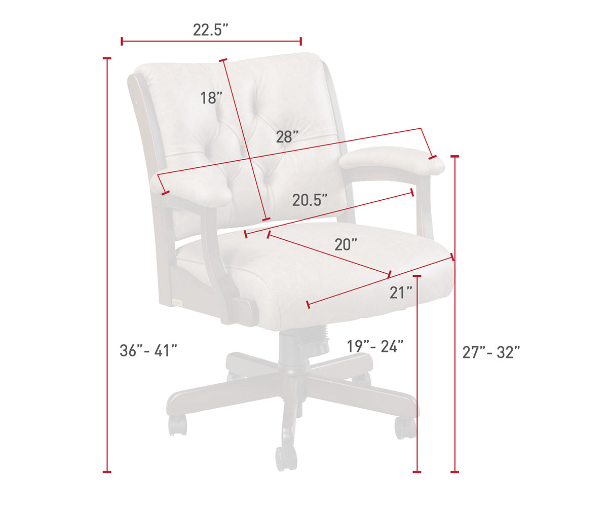 SFC Amish Edelweiss Tufted Desk Arm Chair