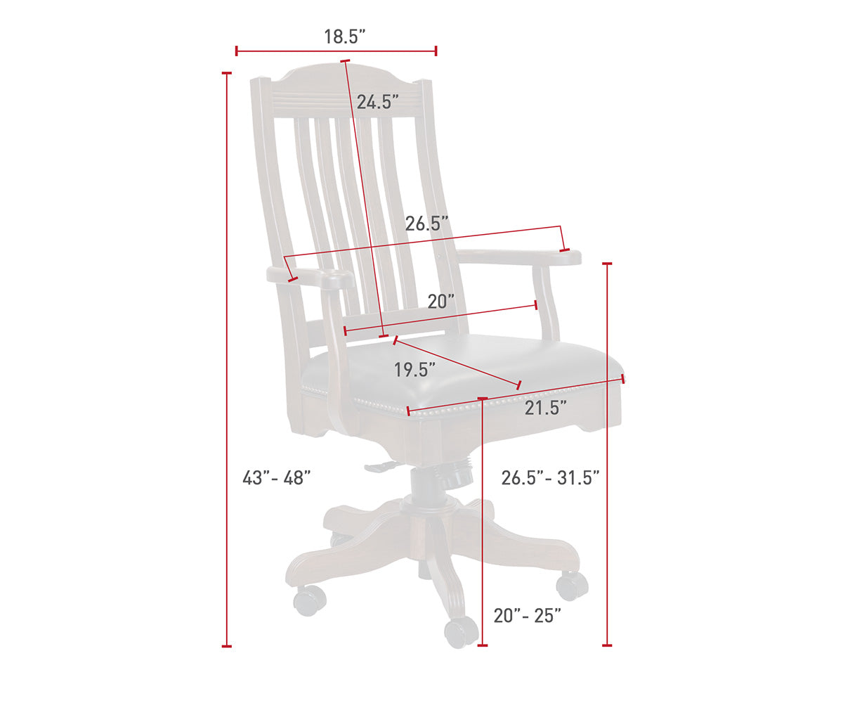 SFC Amish Royal Desk Arm Chair