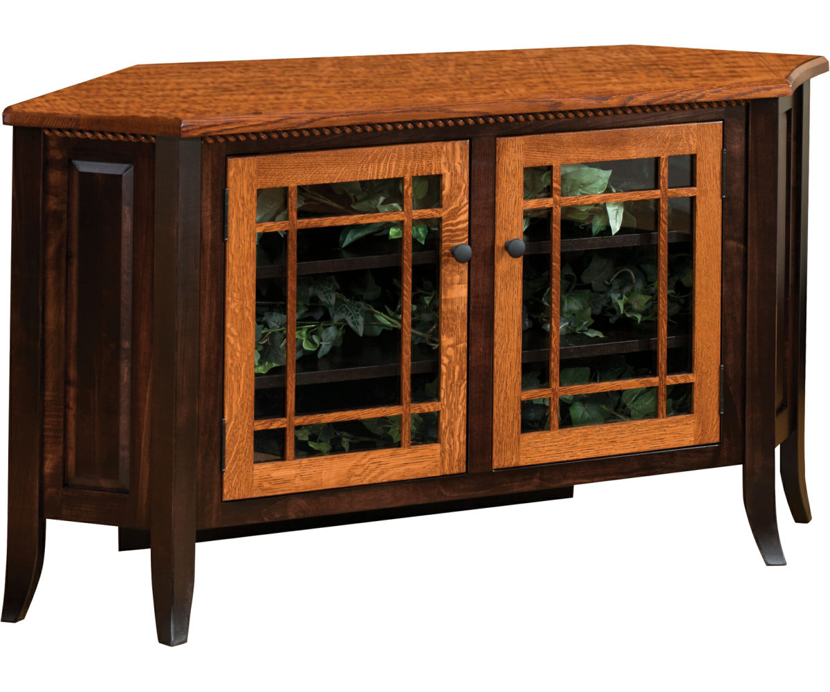 SFC Amish Bunker Hill 2-Tone Corner TV Stand