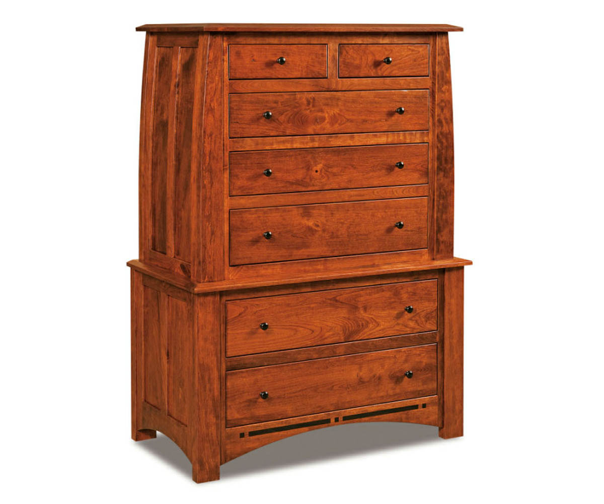 SFC Amish Boulder Creek Seven Drawer Chest-On-Chest