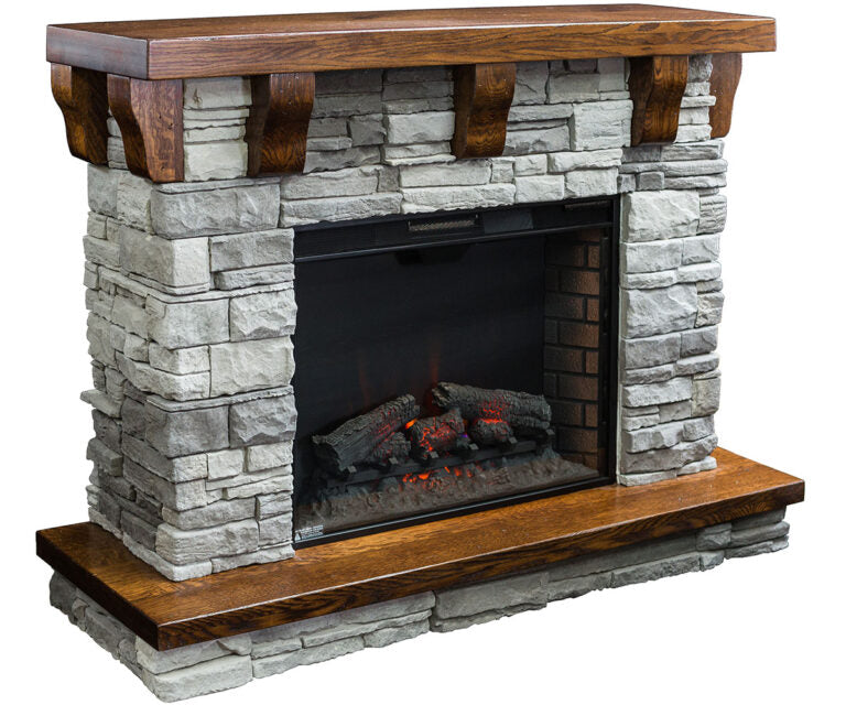 SFC Amish Rock Ledge Fireplace