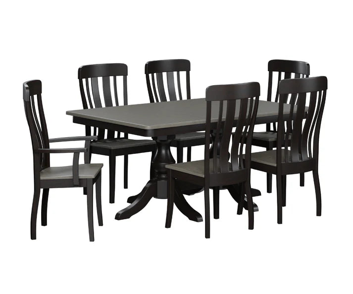 SFC Amish Denver Double Pedestal Table QuickShip