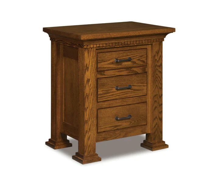 SFC Amish Empire Three Drawer Nightstand QuickShip