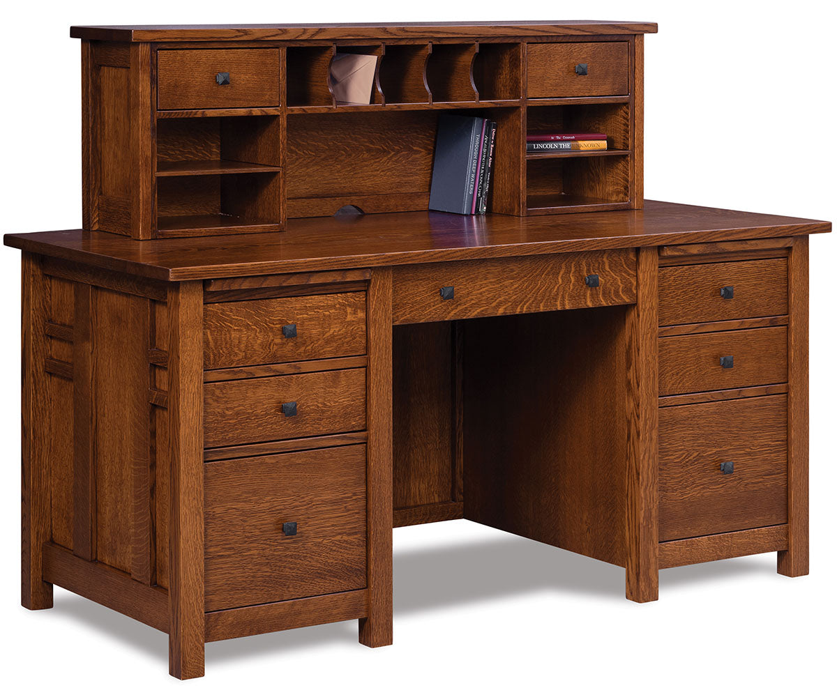SFC Amish Kascade Desk with 2 Drawer Topper