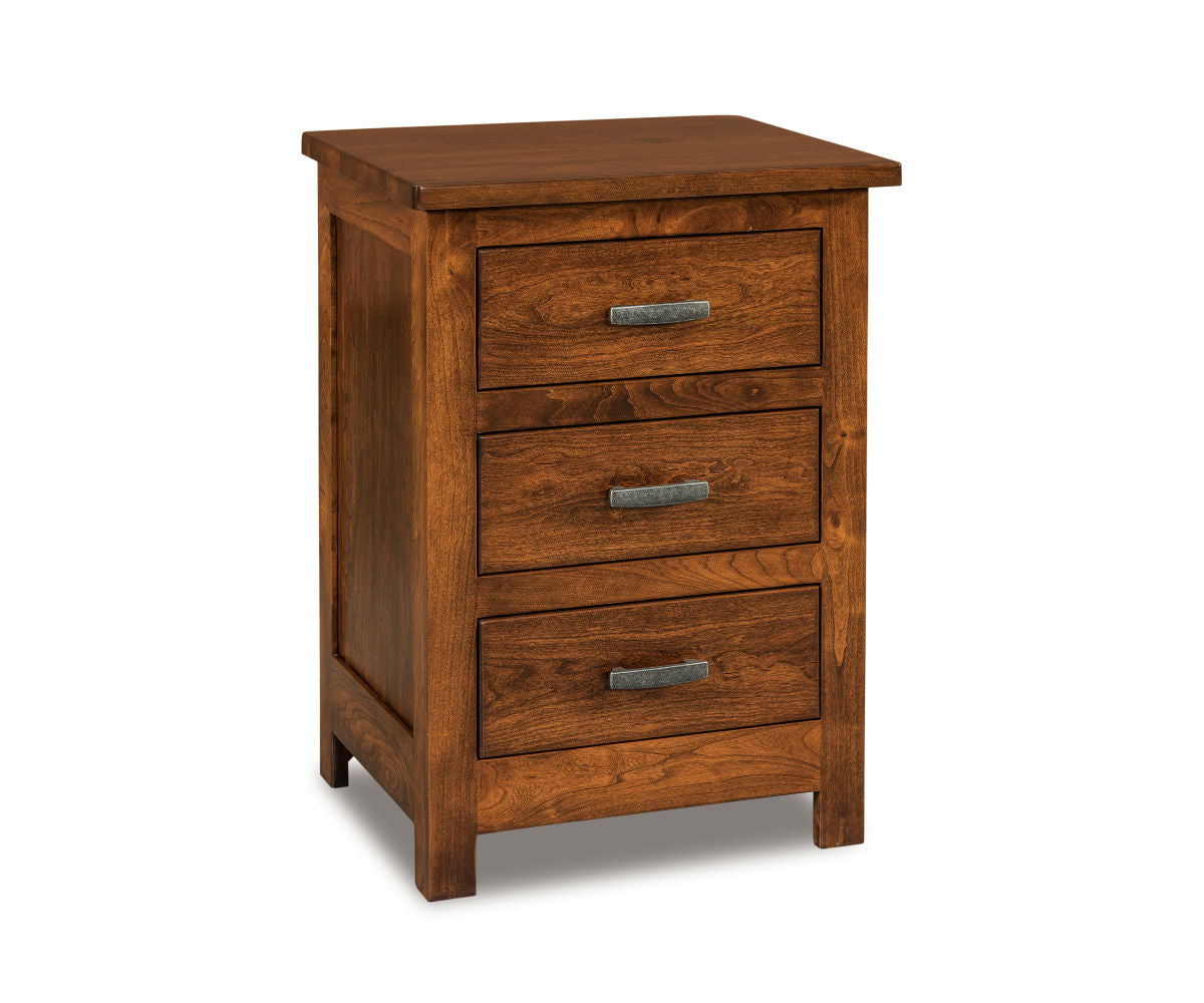 SFC Amish Flush Mission Three Drawer Nightstand