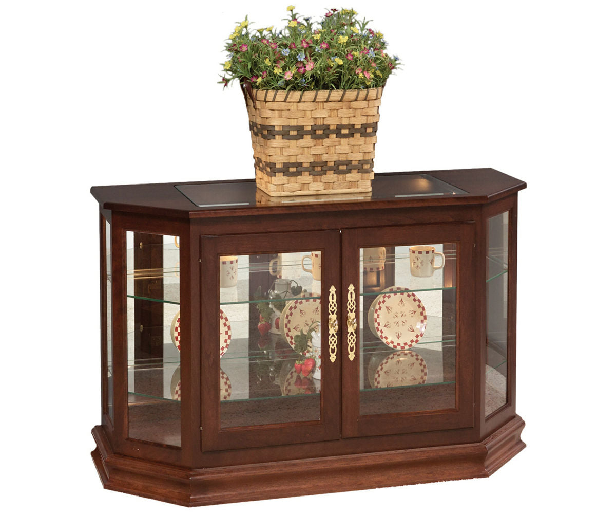SFC Amish Angled Large Console Curio Cabinet