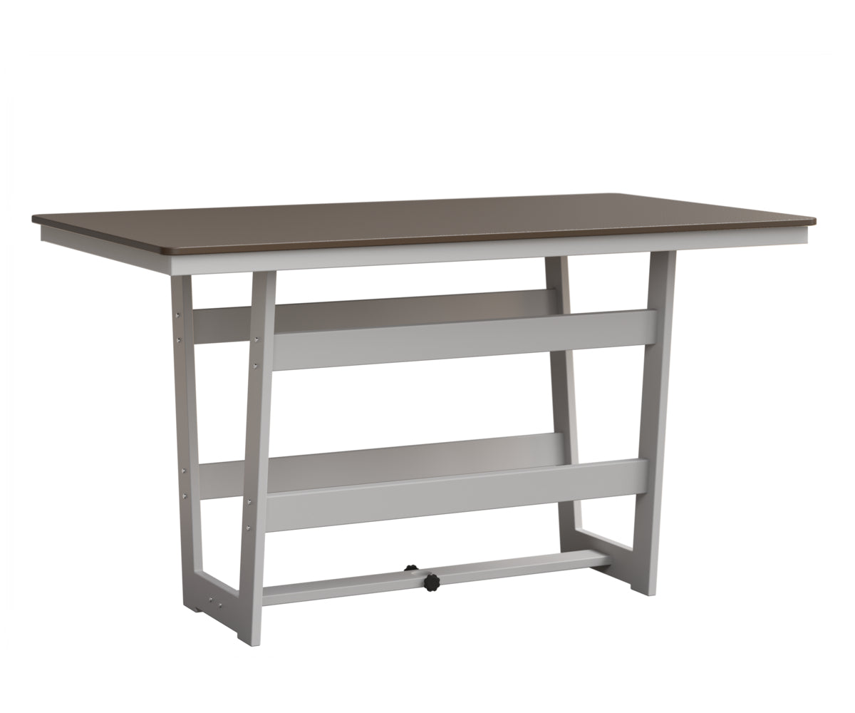 Hudson 40" x 70" Rectangle Table Hammered Top Bar Height