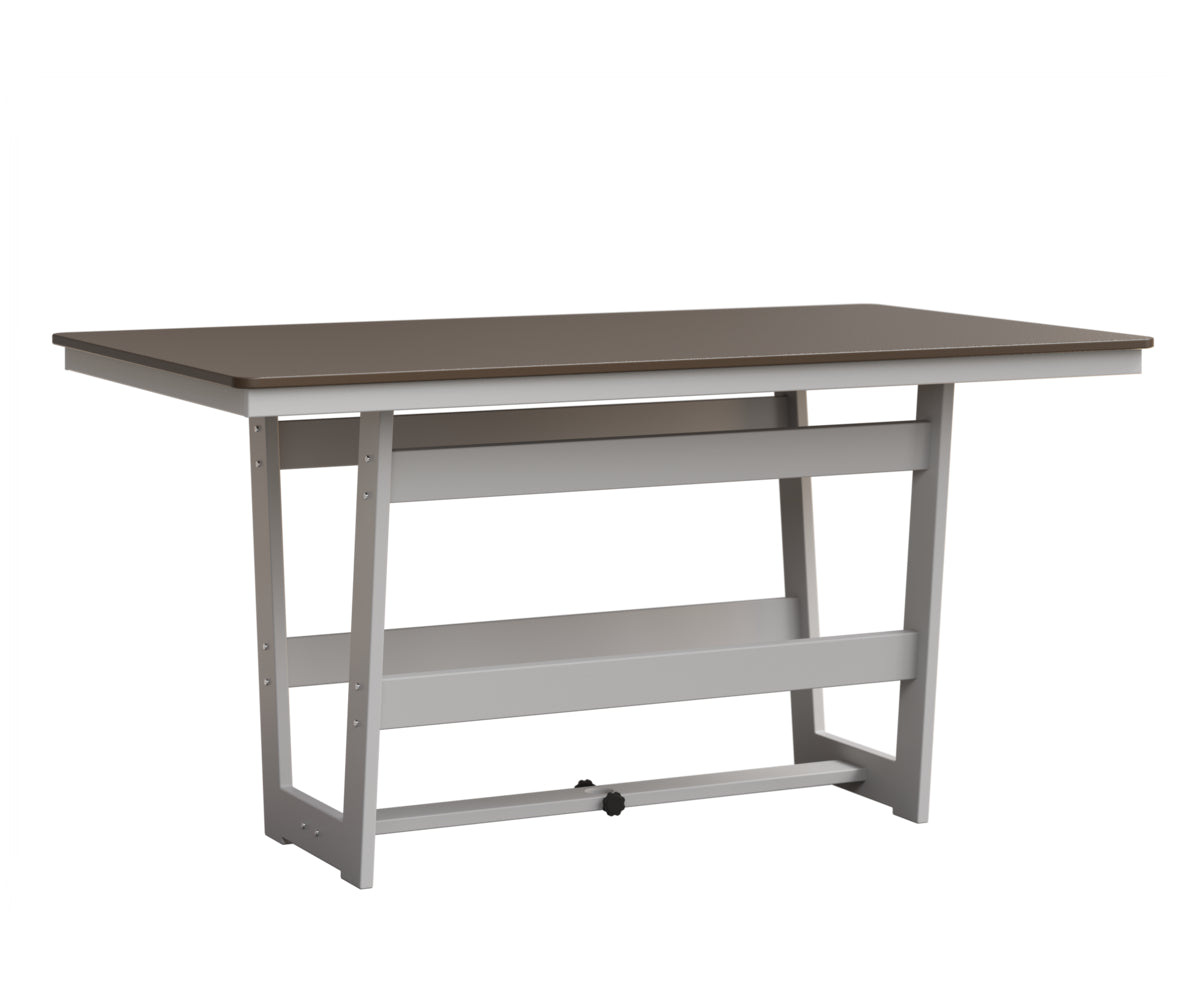 Hudson 40" x 70" Rectangle Table Hammered Top Counter Height