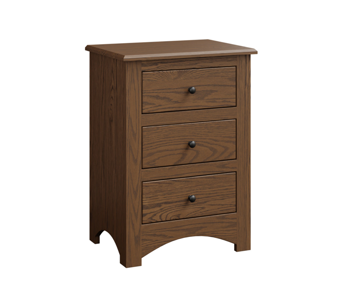 SFC Amish Troy Three Drawer Nightstand