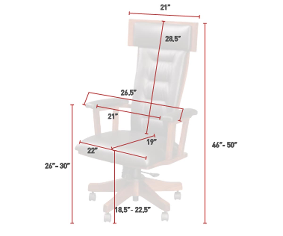 SFC Amish London Desk Arm Chair