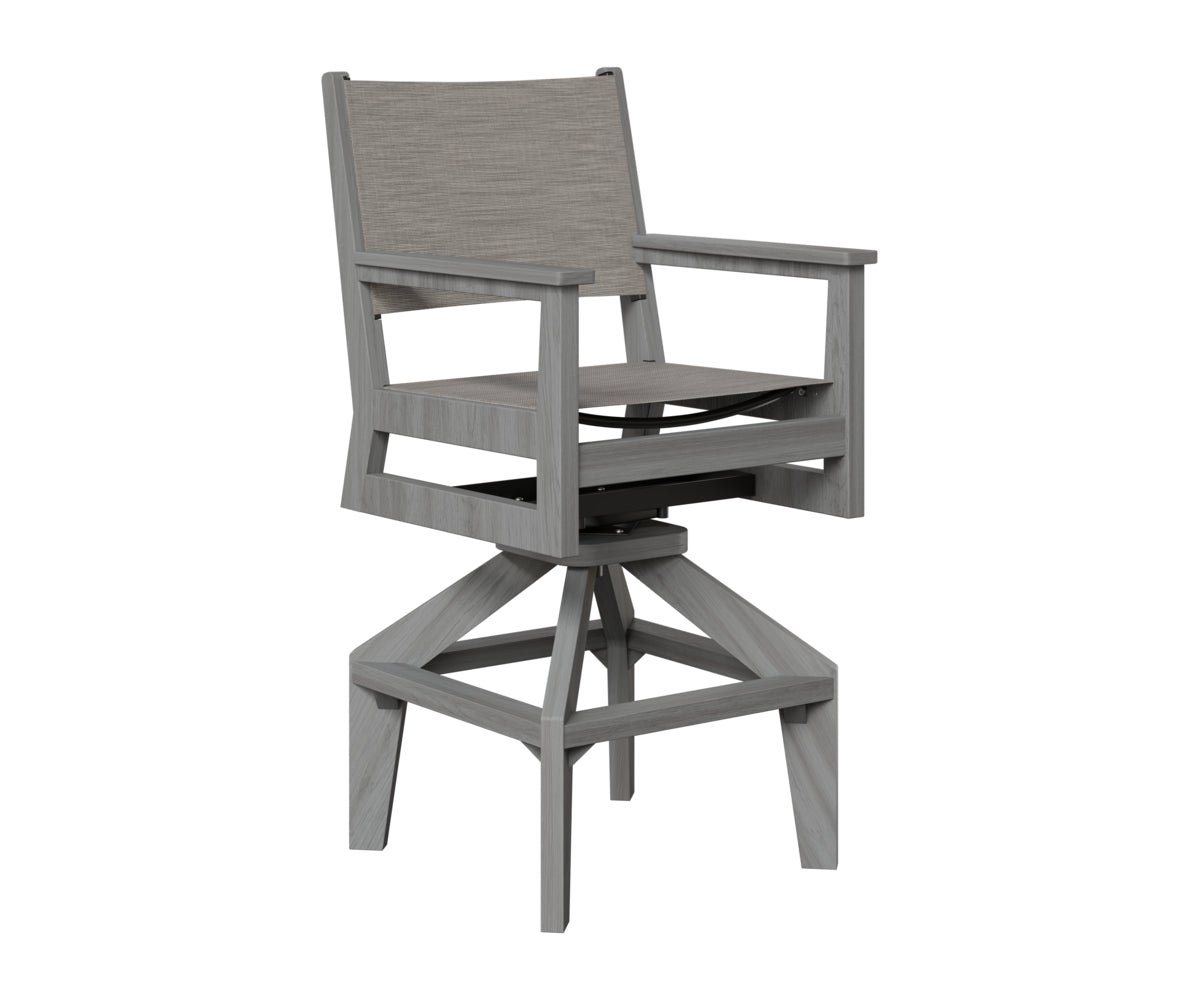 Mayhew Padded Sling Swivel Bar Chair
