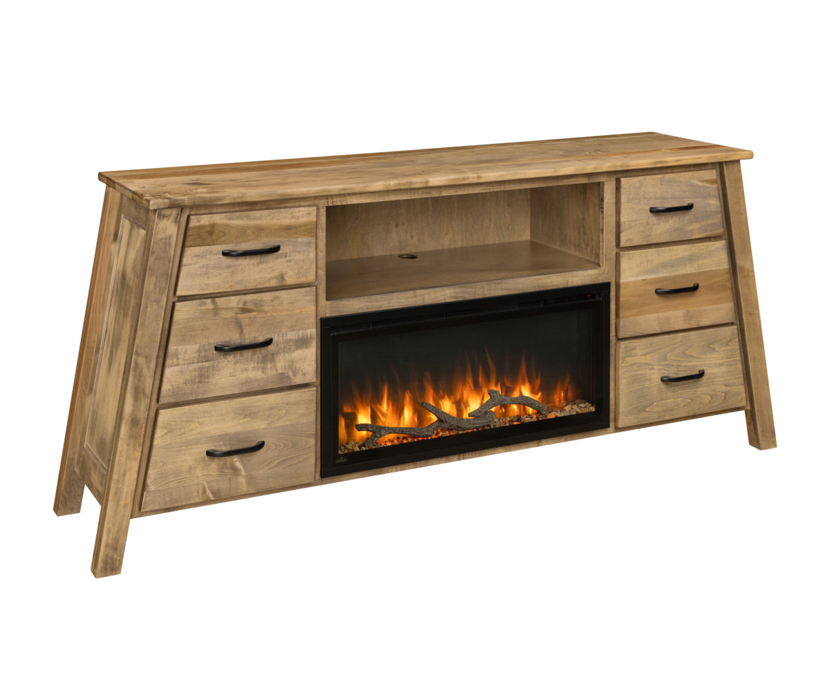 SFC Amish Hamilton TV Stand Fireplace