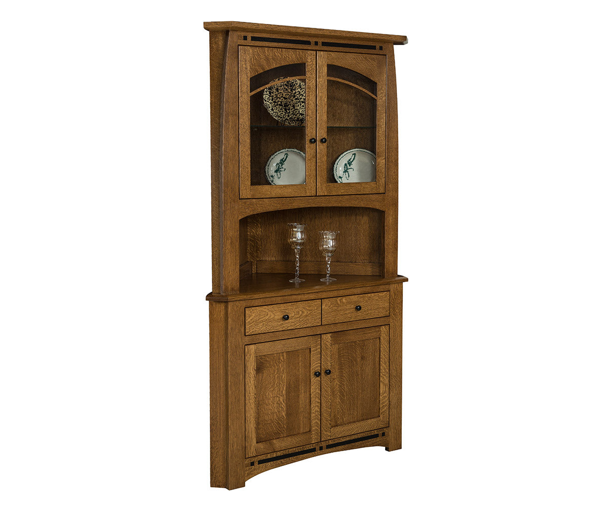 SFC Amish Boulder Creek Corner Curio Cabinet