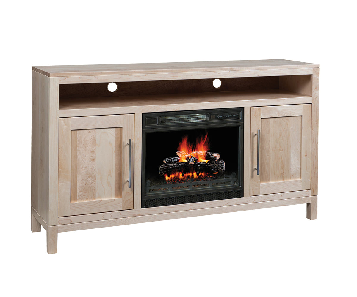 SFC Amish Vienna TV Stand with Fireplace