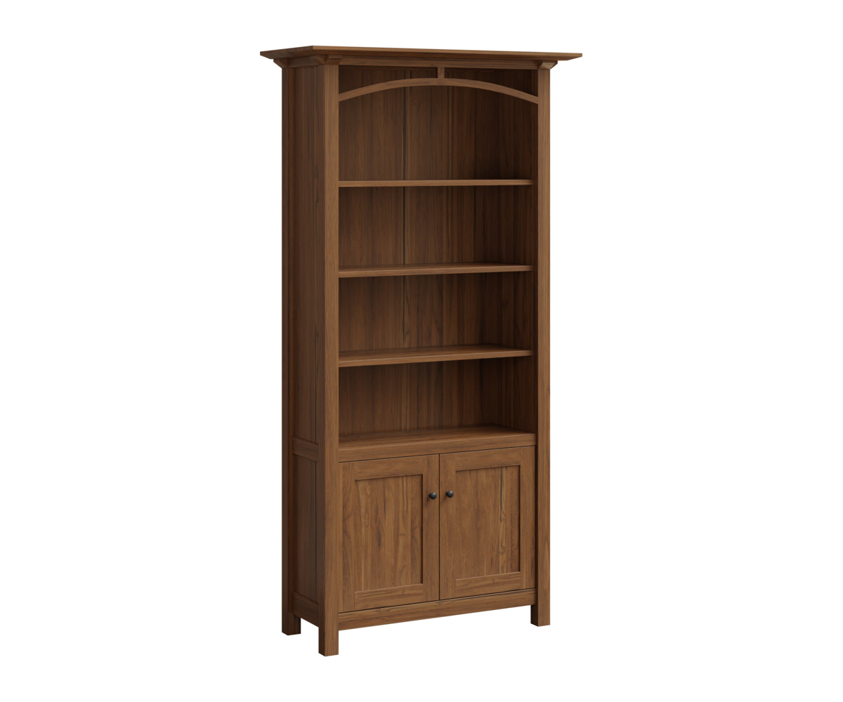 SFC Amish Artesa 4 Shelf, 2 Door Bookcase