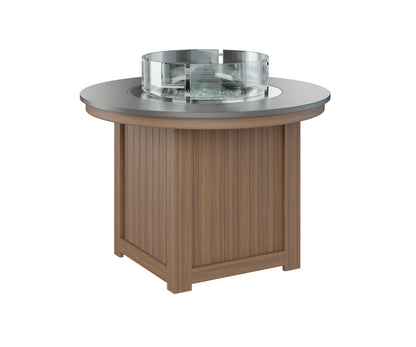 Donoma 44" Round Fire Table Dining Hammered Top