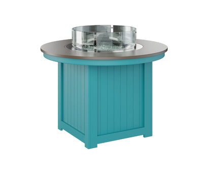 Donoma 44" Round Fire Table Dining Hammered Top