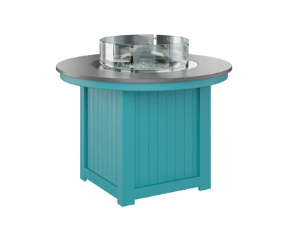 Donoma 44" Round Fire Table Dining Hammered Top