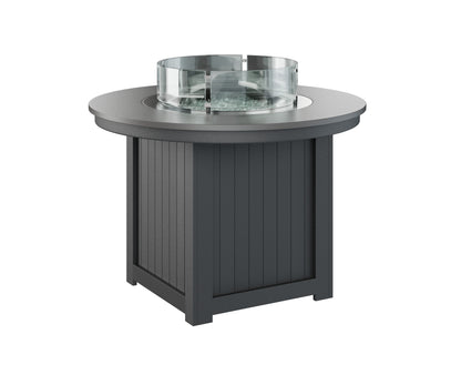 Donoma 44" Round Fire Table Dining Hammered Top