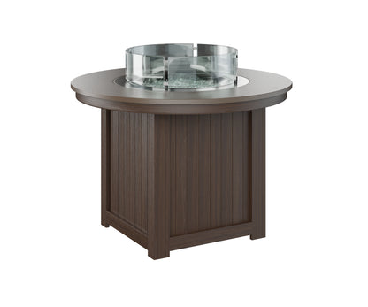 Donoma 44" Round Fire Table Dining Hammered Top