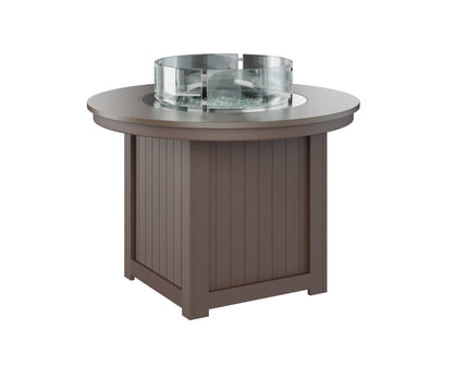 Donoma 44" Round Fire Table Dining Hammered Top