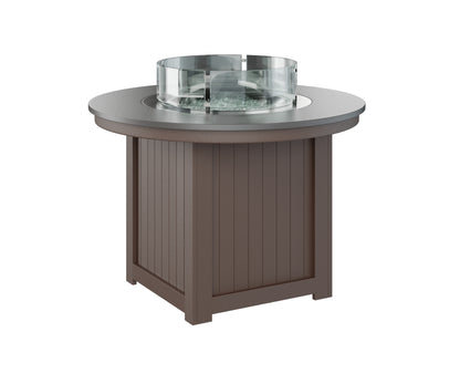 Donoma 44" Round Fire Table Dining Hammered Top