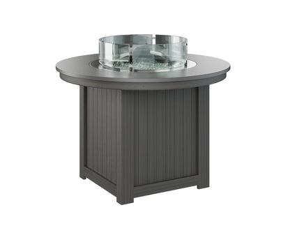 Donoma 44" Round Fire Table Dining Hammered Top
