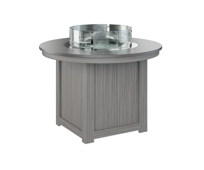 Donoma 44" Round Fire Table Dining Hammered Top