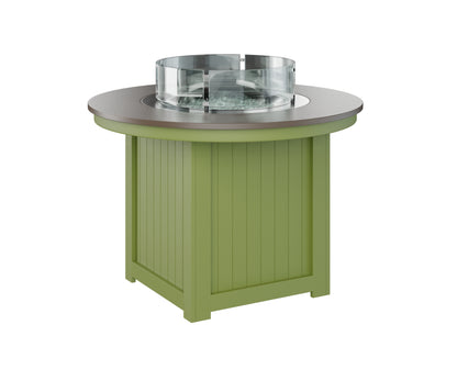 Donoma 44" Round Fire Table Dining Hammered Top