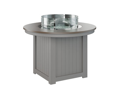Donoma 44" Round Fire Table Dining Hammered Top