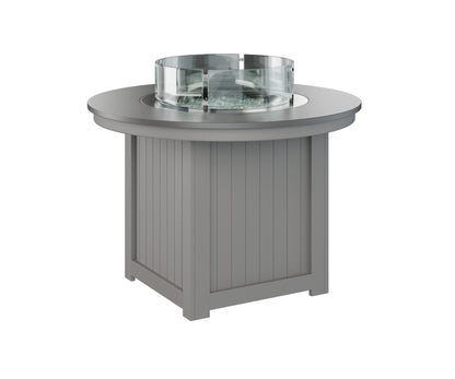 Donoma 44" Round Fire Table Dining Hammered Top