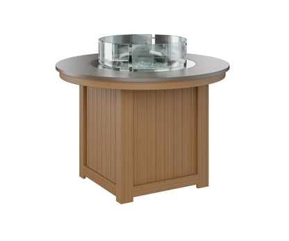 Donoma 44" Round Fire Table Dining Hammered Top