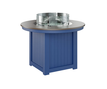 Donoma 44" Round Fire Table Dining Hammered Top