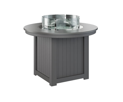 Donoma 44" Round Fire Table Dining Hammered Top
