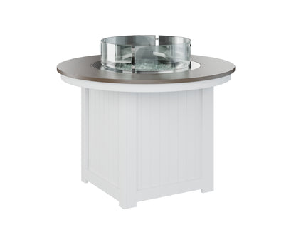 Donoma 44" Round Fire Table Dining Hammered Top