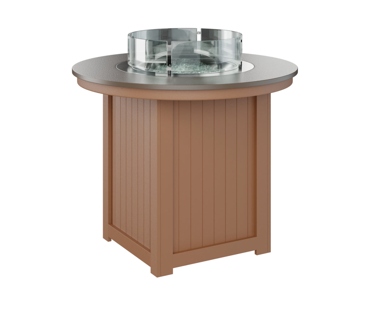 Donoma 44" Round Fire Table Counter Hammered Top