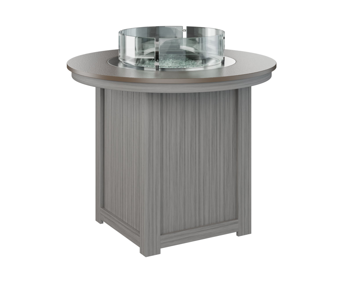 Donoma 44" Round Fire Table Counter Hammered Top