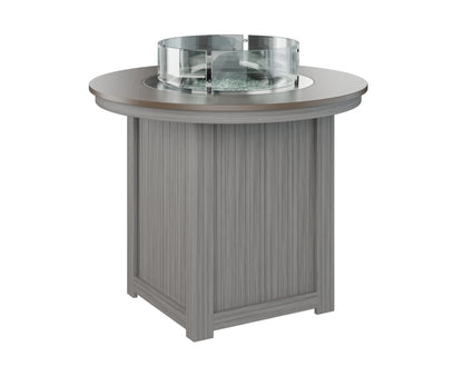 Donoma 44" Round Fire Table Counter Hammered Top