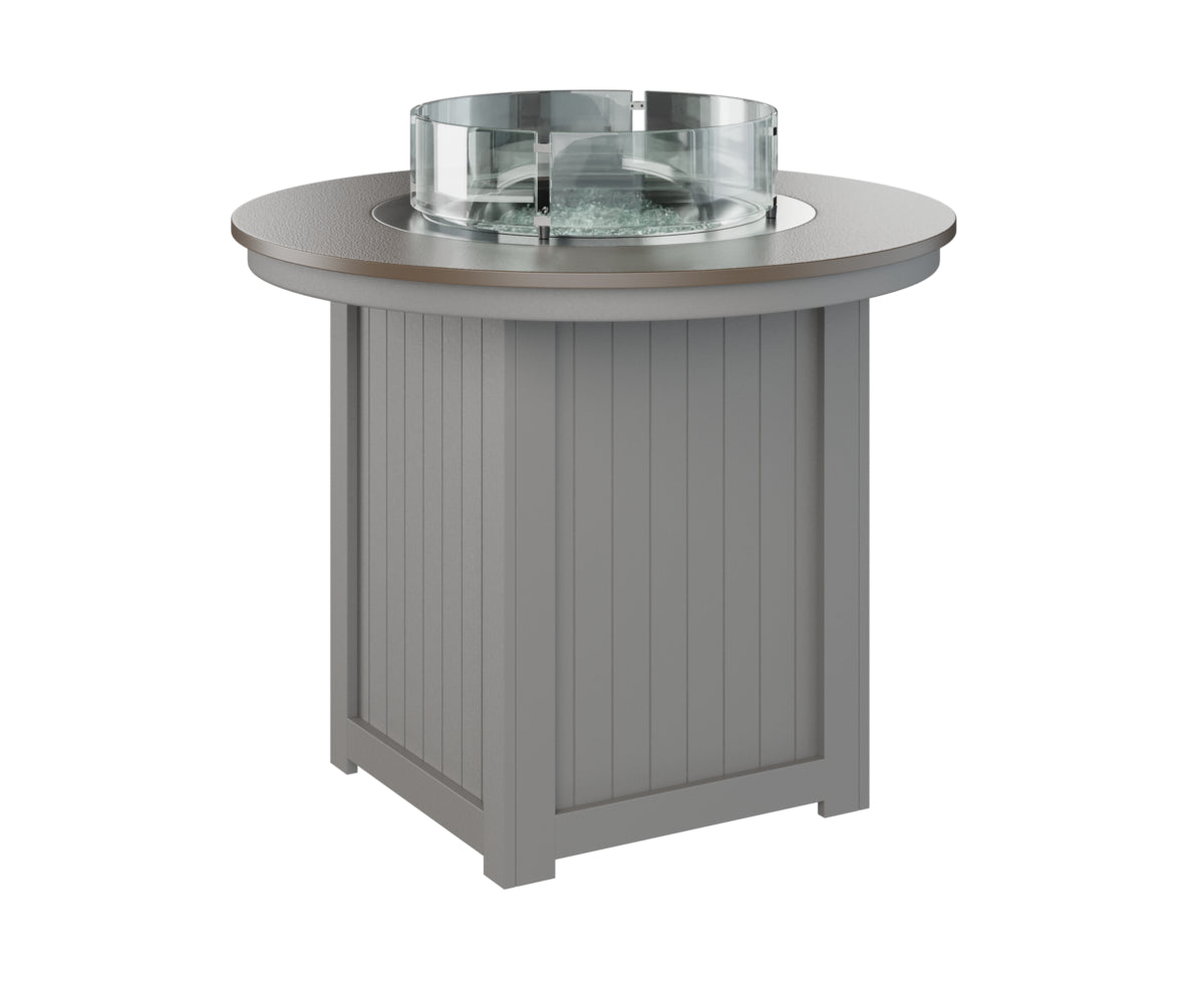 Donoma 44" Round Fire Table Counter Hammered Top