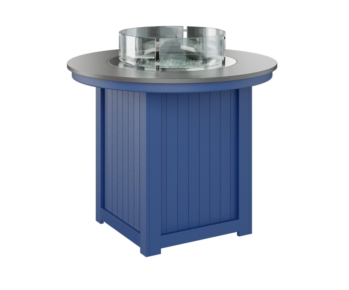 Donoma 44" Round Fire Table Counter Hammered Top