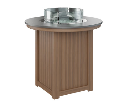 Donoma 44" Round Fire Table Bar Hammered Top