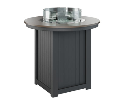 Donoma 44" Round Fire Table Bar Hammered Top