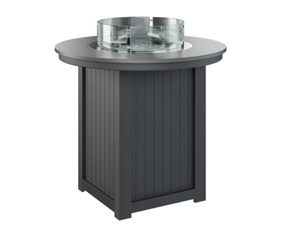 Donoma 44" Round Fire Table Bar Hammered Top