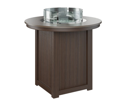 Donoma 44" Round Fire Table Bar Hammered Top