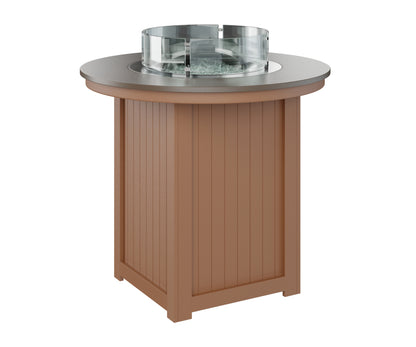 Donoma 44" Round Fire Table Bar Hammered Top